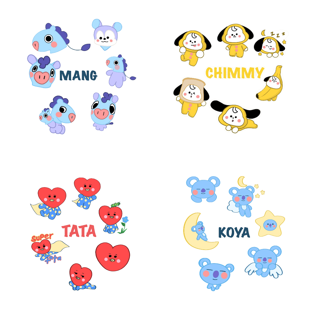 BTS B21 Sticker collection
